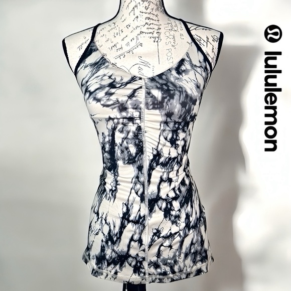 Lululemon Athletica | Black and White Camisole Tank Workout Top size small - Picture 5 of 14
